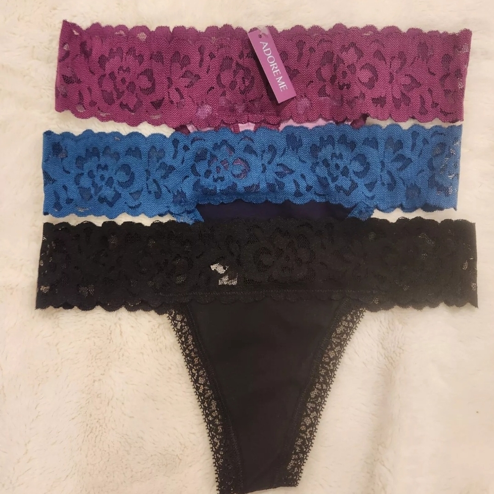 Adore Me Kids Lace Bottoms - Black, Blue, Purple